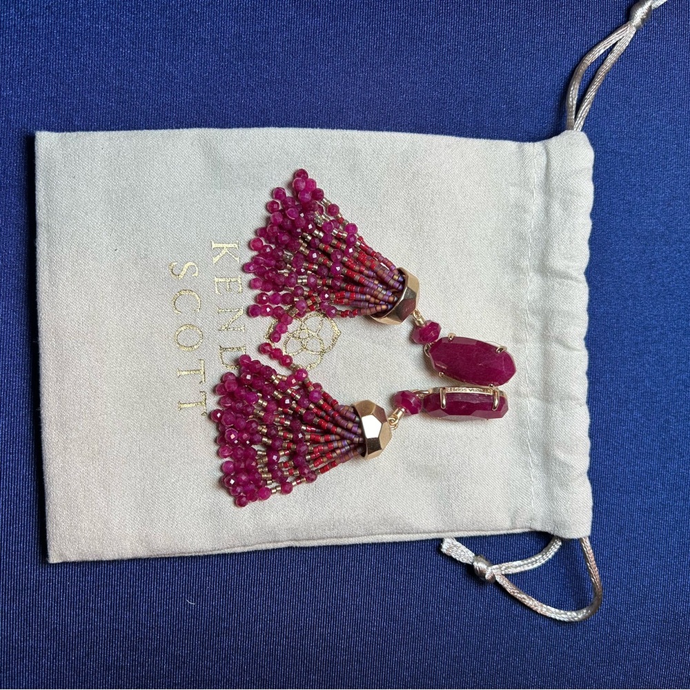 Kendra Scott Pink Beaded Earrings